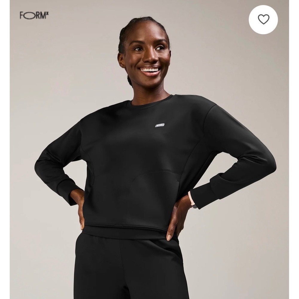 FIGS Cornelia Long-Sleeve Scrub Top – Black – Women's Large – NWT